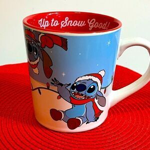 Disney Stitch holiday ceramic mug NWT